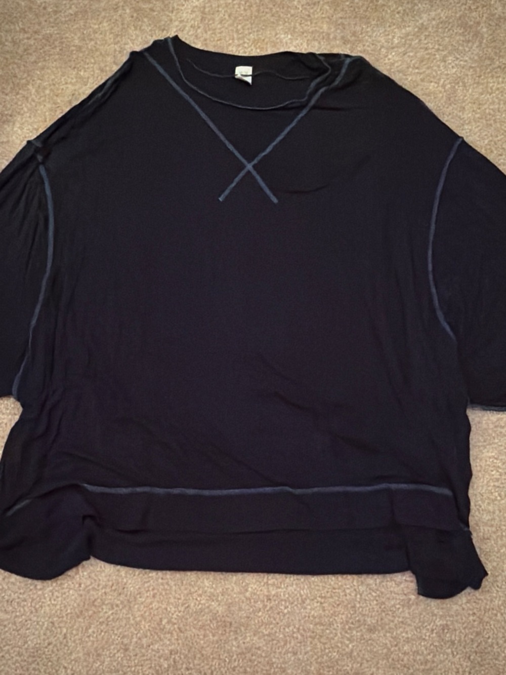 We the Free oversized Pullover Shirt with Contrast Stitching